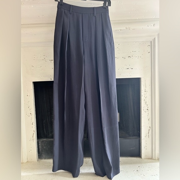 Vince Blue Wide Leg Trousers - Picture 4 of 8